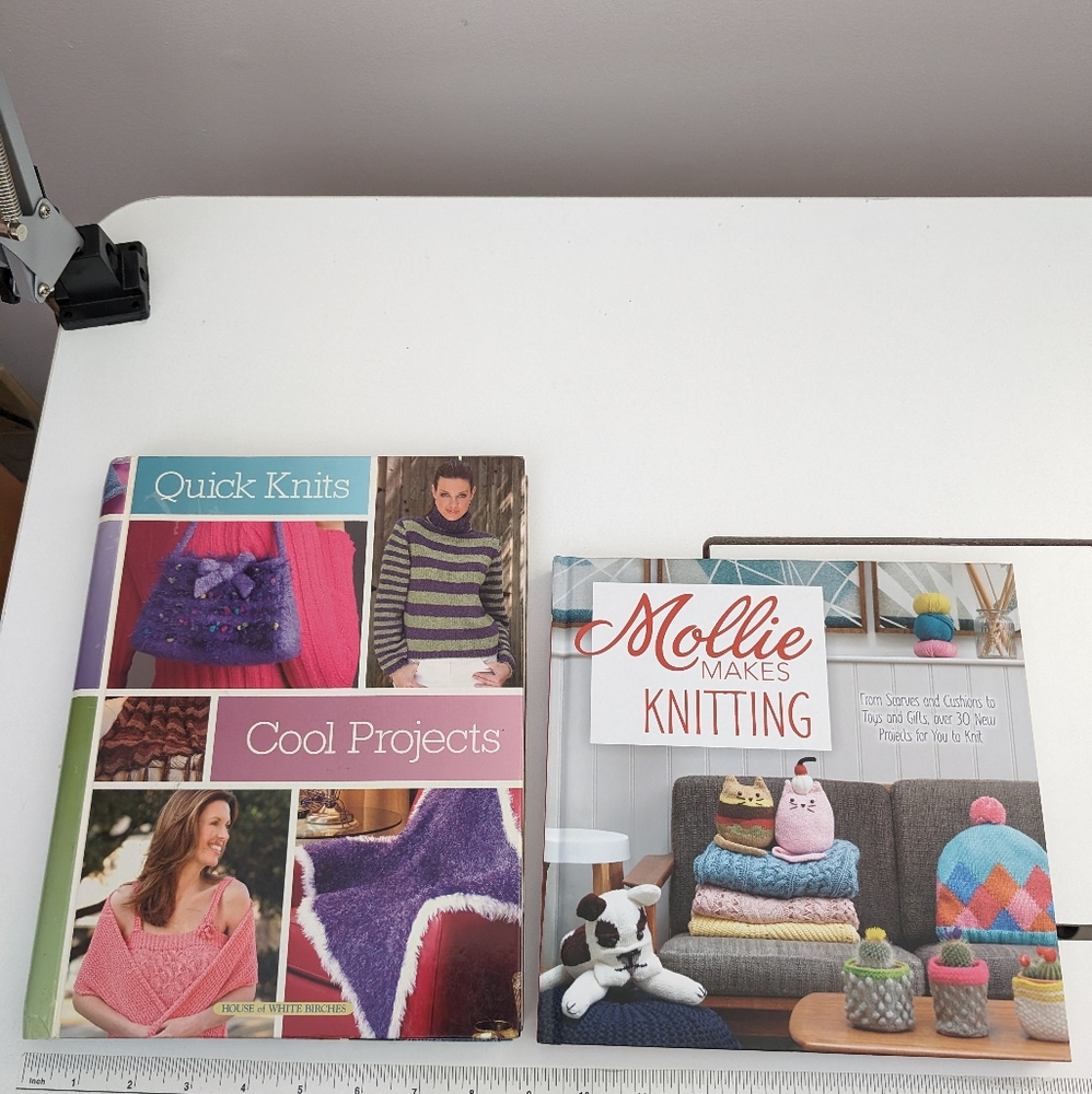 2 Hand Knitting Books - Mollie Makes Knitting & Quick Knits Cool Projects